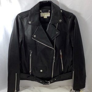 Michael Kors Plus Size Leather Moto Jacket  Macys